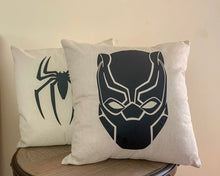 Load image into Gallery viewer, Kids Personalized Character and Retro Superhero Silhouette Throw Pillows
