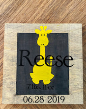 Load image into Gallery viewer, Personalized Baby Announcement Wood Sign