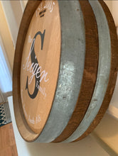 Load image into Gallery viewer, Personalized Family Wood Signs Round Wood Sign/ Wine Barrel Head