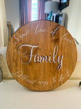 Load image into Gallery viewer, Personalized Family Wood Signs Round Wood Sign/ Wine Barrel Head