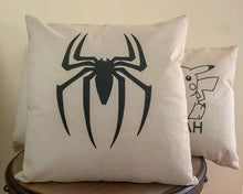 Load image into Gallery viewer, Kids Personalized Character and Retro Superhero Silhouette Throw Pillows