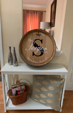 Load image into Gallery viewer, Personalized Family Wood Signs Round Wood Sign/ Wine Barrel Head
